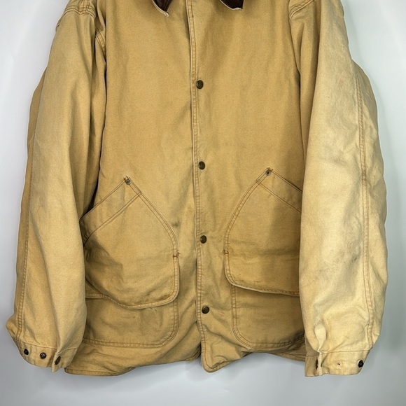 Vintage Woolrich Wool Blanket Lined Canvas Chore Jacket Large - Picture 3 of 14